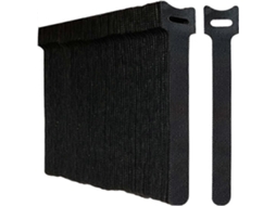 Cintas de Cable Reutilizables Negras 100 Piezas Ajustables Con Gancho Y Ojal para Organización de Cables En Oficina Y Hogar 100 Unidades Negro