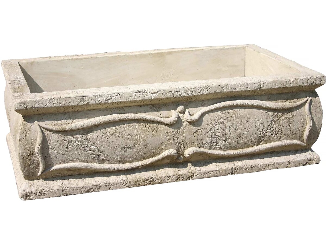 Vaso Grande Verona Feito De Pedra 50 X 100 X 30 Cm Habitat Et Jardin