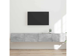 Vidaxl Armário de Tv de Parede 2 Pcs Concreto 98 X 31 X 29,5 Cm