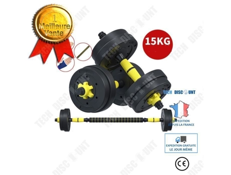 Equipamento De Ginástica Doméstica Com Halteres De Proteção Ambiental Masculino Td® Removível 15 Kg 2 Tech Discount