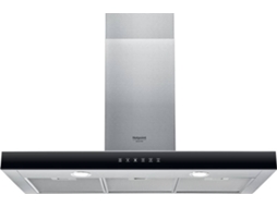 Exaustor HOTPOINT HHBS 9.8F LT X/1 (420 m3/h - 89,8 cm - Painel Preto)