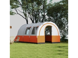 Barraca De Acampamento Familiar Para Até 6 Pessoas, Com Áreas Separadas E Proteção À Prova D'água Na Cor Branco Cremoso