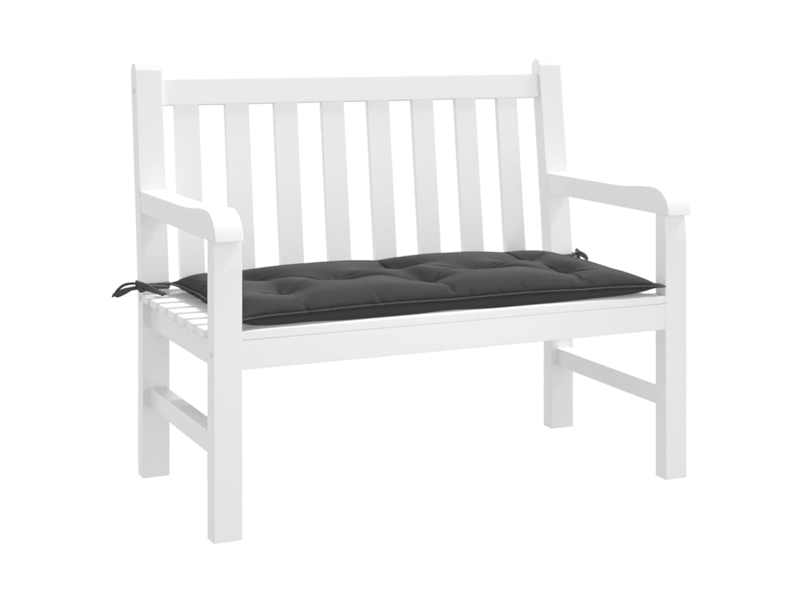 Vidaxl Almofadão Banco Jardim 100x50x7cm Mesclado Tecido Antracite