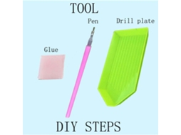 Pintura de Diamante 5d Diy Kit com Diamantes Redondos Full Drilled | S/MARCA