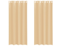 Voile Curtain, Voile Curtains Vidaxl Marrom Tecido (140 X 225 Cm)