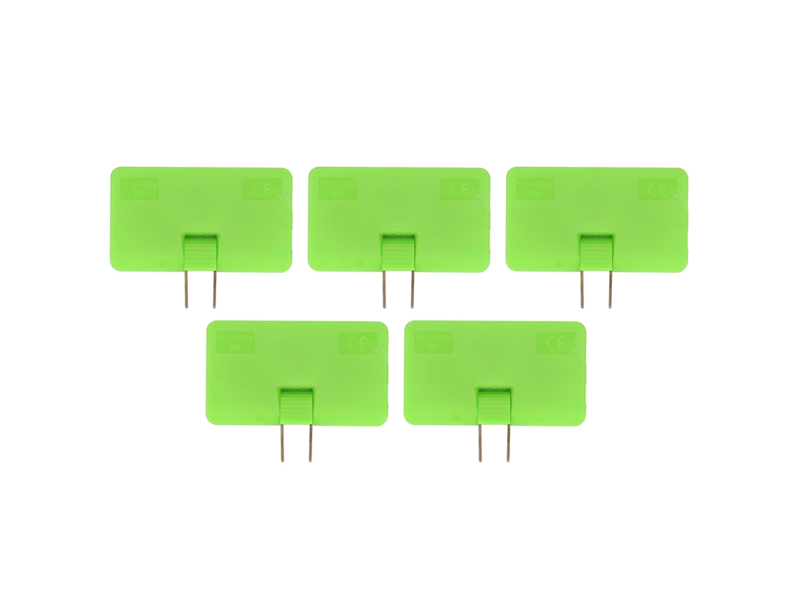 5 Adaptadores de Tomada 1 para 3 com Rotação de 180° S/MARCA