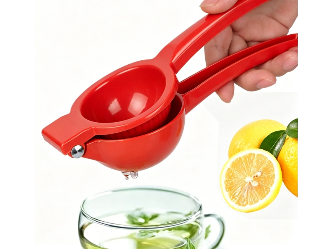 Espremedor De Limão Manual Vermelho - Durável E Eficiente, Para Cozinha Doméstica E Preparo De Bebidas
