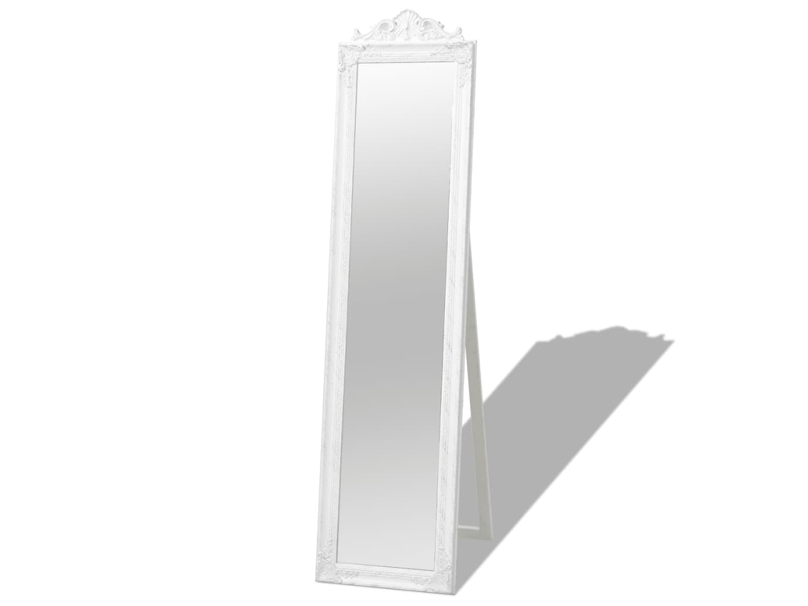 Vidaxl Espelho De Pé Estilo Barroco 160x40 Cm Branco
