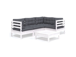 Garden Lounge Set, Garden Lounge Sets Vidaxl Branco Madeira De Pinho (n/a)