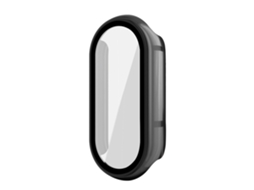 Capa protetora Yuysan para Xiaomi Smart Band 9 (PC, película temperada integrada), preta