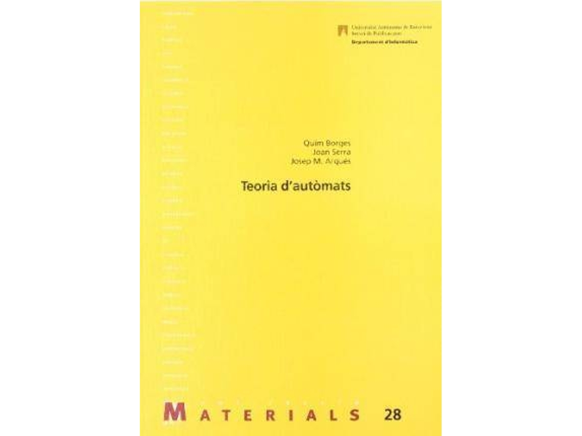 Livro Teoria dautòmats de Josep M Arqués, Quiti Borges et al. (Espanhol)