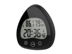 EIOORORRIY Relógio De Banheiro Em Forma De Coração Com Display Digital De Temperatura E Umidade