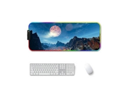 Mousepad Antiderrapante Rgb Luminoso De Transferência Térmica Em Borracha, 300x800x4mm, Modelo F 01. Olysi Shop