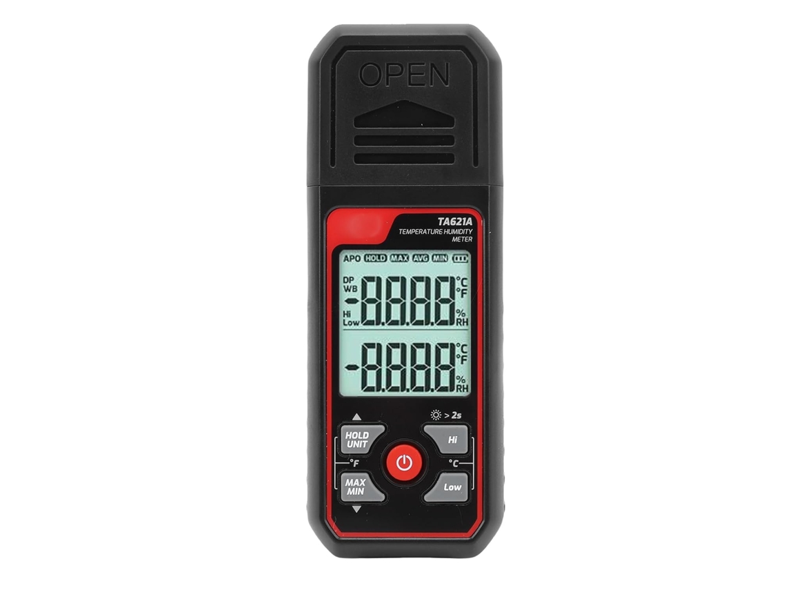 Medidor De Temperatura E Umidade, Higrômetro Digital De Alta Precisão, Umidade Ambiente, Ponto De Orvalho E