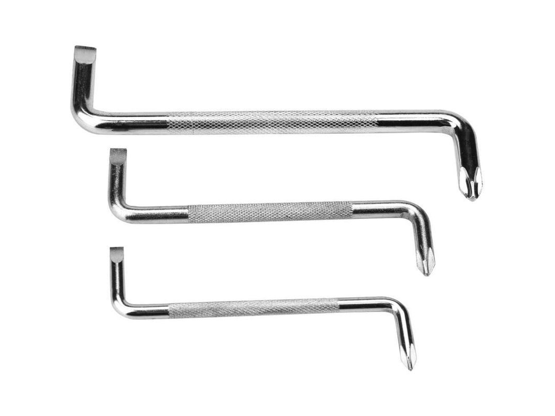 Conjunto de 3 chaves de fenda Nova Line de aço cromo vanádio, bica dupla 2025 S/MARCA