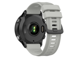 Bracelete Silicone 22Mm Design em Sarja Fivela Preta para Garmin Forerunner 955/Forerunner 935/Descent G1 Cinza