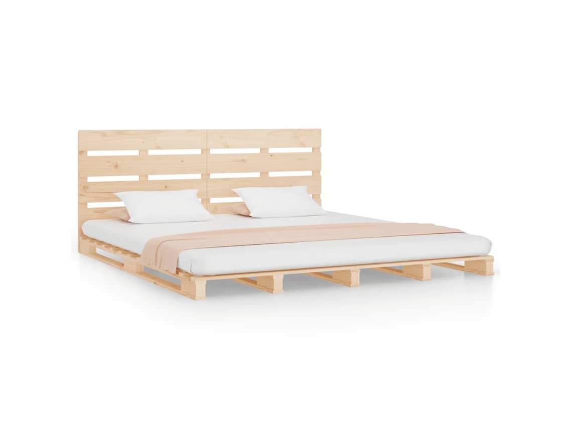 Bed Frame, Bed Frames Vidaxl Marrom Madeira De Pinho (180 X 200 Cm)
