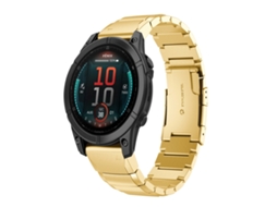 Bracelete para Garmin Fenix e Aço Inoxidável com Estampa de Casco de Tartaruga Dourado XIAOMOYU (47mm)