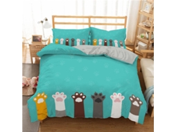 Capa de Edredom com Estampa Gato em MICROFIBRA 200x200cm MAISON EXCLUSIVE