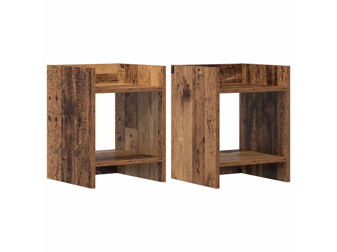 Conjunto 2 Suporte Para Plantas Vidaxl Castanho Derivados De Madeira (30 X 30 X 40 Cm)