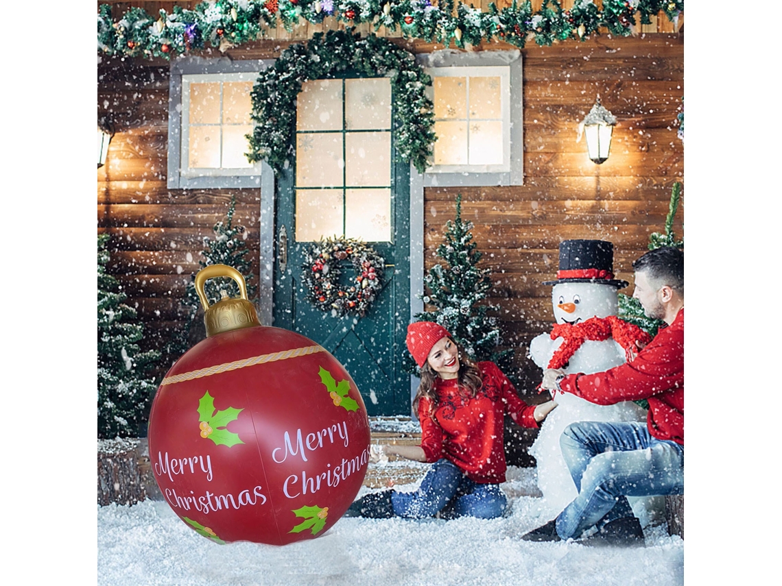 Bola Decorada Inflável de Decorações de Natal 60Cm