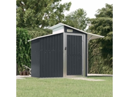 Vidaxl Abrigo De Jardim 270x130x208,5 Cm Aço Galvanizado Antracite