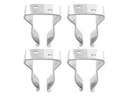 Conjunto de 4 porta-copos náuticos em aço inoxidável com presilha de mola, suporte de alavanca pequeno para iate, clipe de mola náutico, prateado