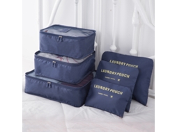 Organizadores de Mala para Viagem, Diversos Tamanhos, Cubos de Armazenamento Impermeáveis AQUAFORGE (azul Escuro)