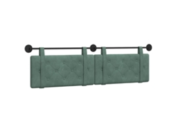 Conjunto 1 Cabeceira Suspensa Vidaxl Verde Veludo (190 X 55 X 5 Cm)