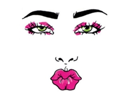 Calcomanía De Cara De Mujer Con Labios Rojos Decorativa Para Pared De Salón Y Dormitorio