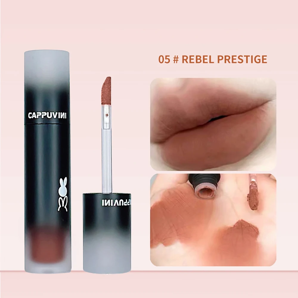 Gloss Labial Aveludado Matte, À Prova D'água, Resistente A Borrões E De Longa Duração.