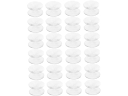 Conjunto De 24 Ventosas Dupla Face Silicone Para Proteger Mesas Vidro E Superfícies Paralelas