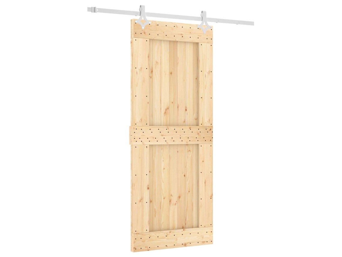 Maison Exclusive - Porta Deslizante 85 X 210 Cm Natural E Branco