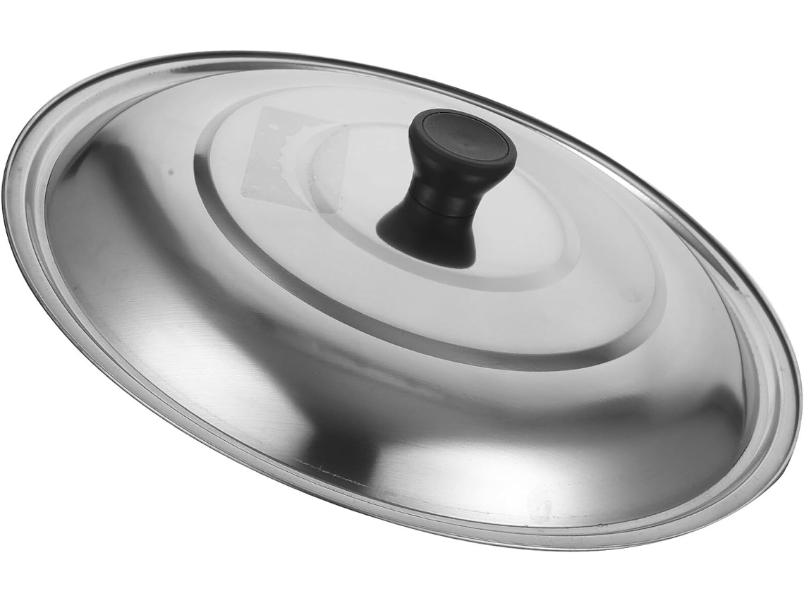 Tampa De Aço Inoxidável De 30 Cm Para Panela, Tampa Portátil Para Panelas E Frigideiras Tampa De Aço Inoxidável De 30 Cm Para Panela, T Gokoco