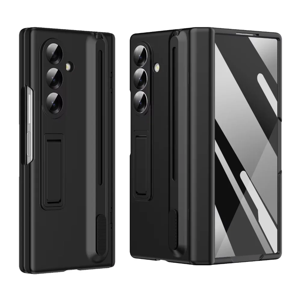 (preto, Galaxy Z Fold 8 Ultra) Capa Protetora Completa Com Dobradiça, Tampa Dobrável E Suporte.