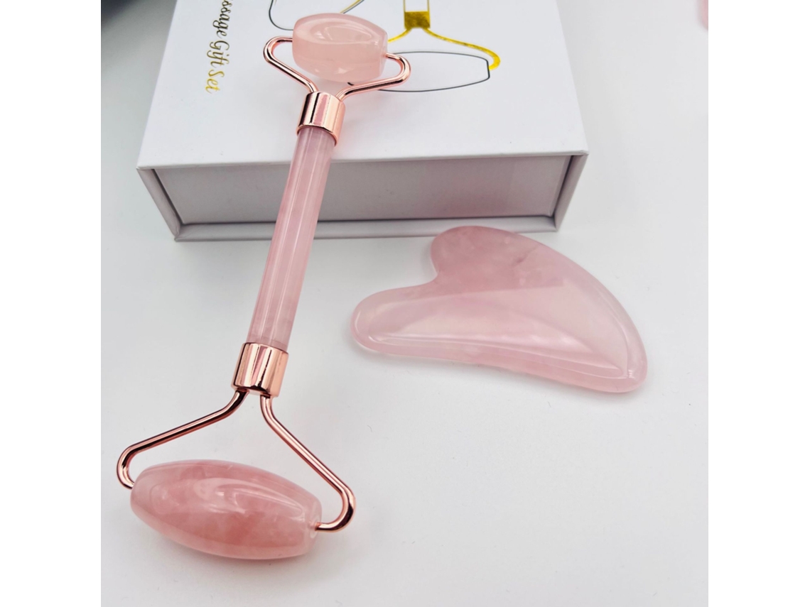 Bastão Massajador Facial E Para Os Olhos - Dois Artigos Cor-de-rosa