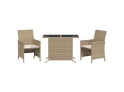 Bistro Set, Bistro Sets Vidaxl Bege Rattan / Vime (n/a)