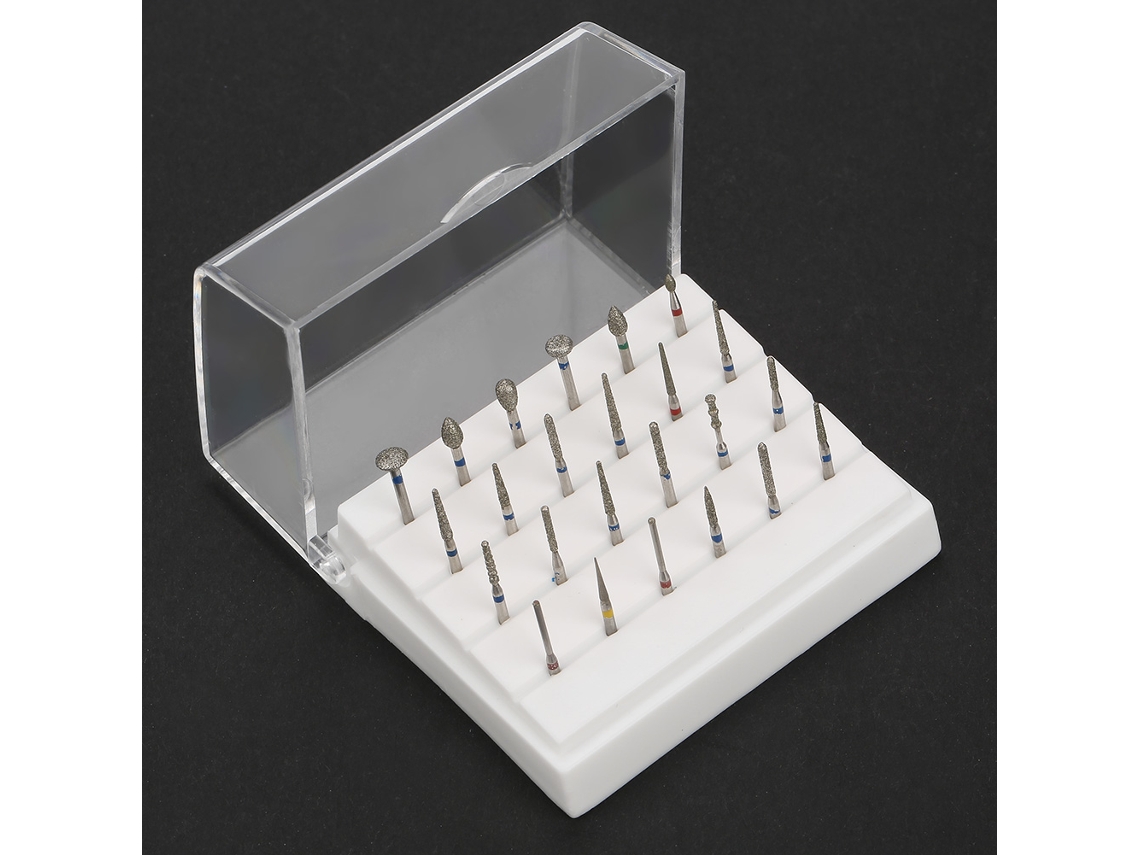 24 Peças/conjunto Fg 1.6mm Brocas Dentales Para Polimento De Abutment De Porcelana Com Ombro