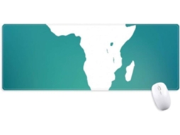 Mousepad Antiderrapante com Mapa do Continente Africano. 80 X 30 0,4 Cm