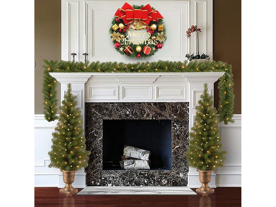 Guirlanda De Natal De 30 Cm, Guirlanda De Natal Para Árvore De Natal, Guirlanda De Natal Artificial Para Quarto, Porta, Parede, Ja Aquaforge