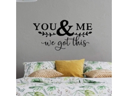 Adesivos de parede "Você e Minha Família" para quarto infantil, em vinil, para decoração de casa, 57x80cm
