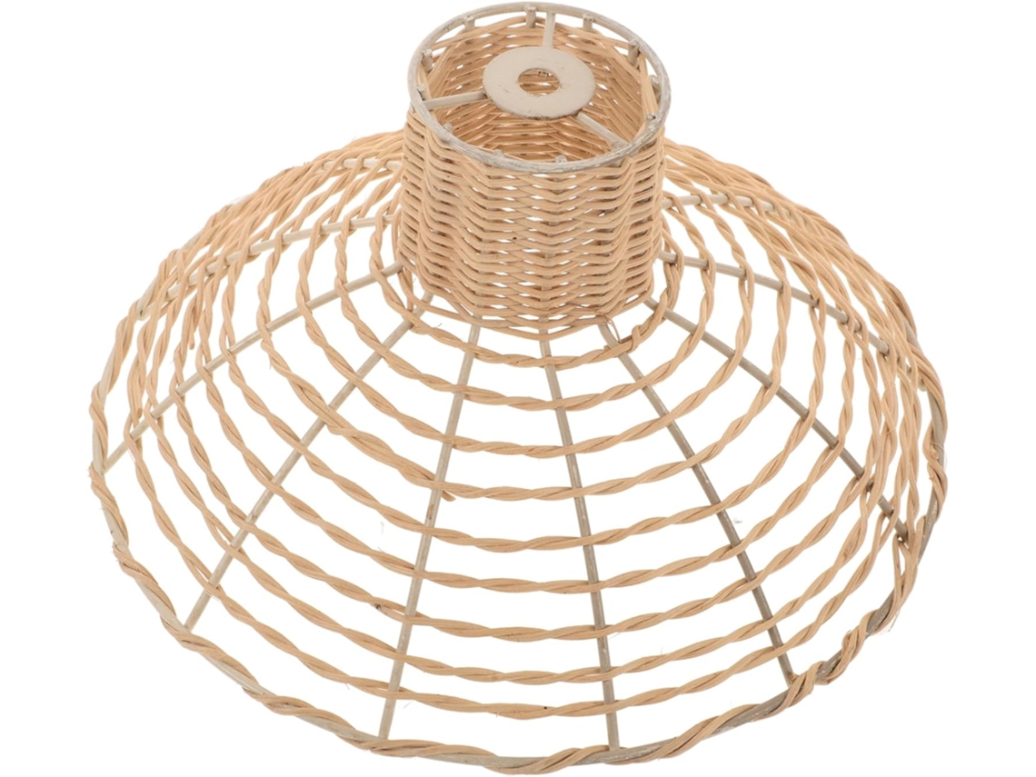 Abajur De Vime Minimalista Para Luminária De Teto Ou De Mesa, Tecido À Mão.