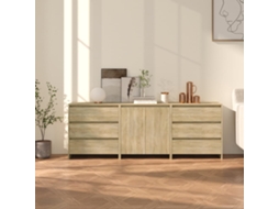 Aparador Pcs en madera procesada, color roble Sonoma