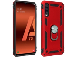 Lurelia Capa Com Anel Para Samsung Galaxy A70 Vermelho