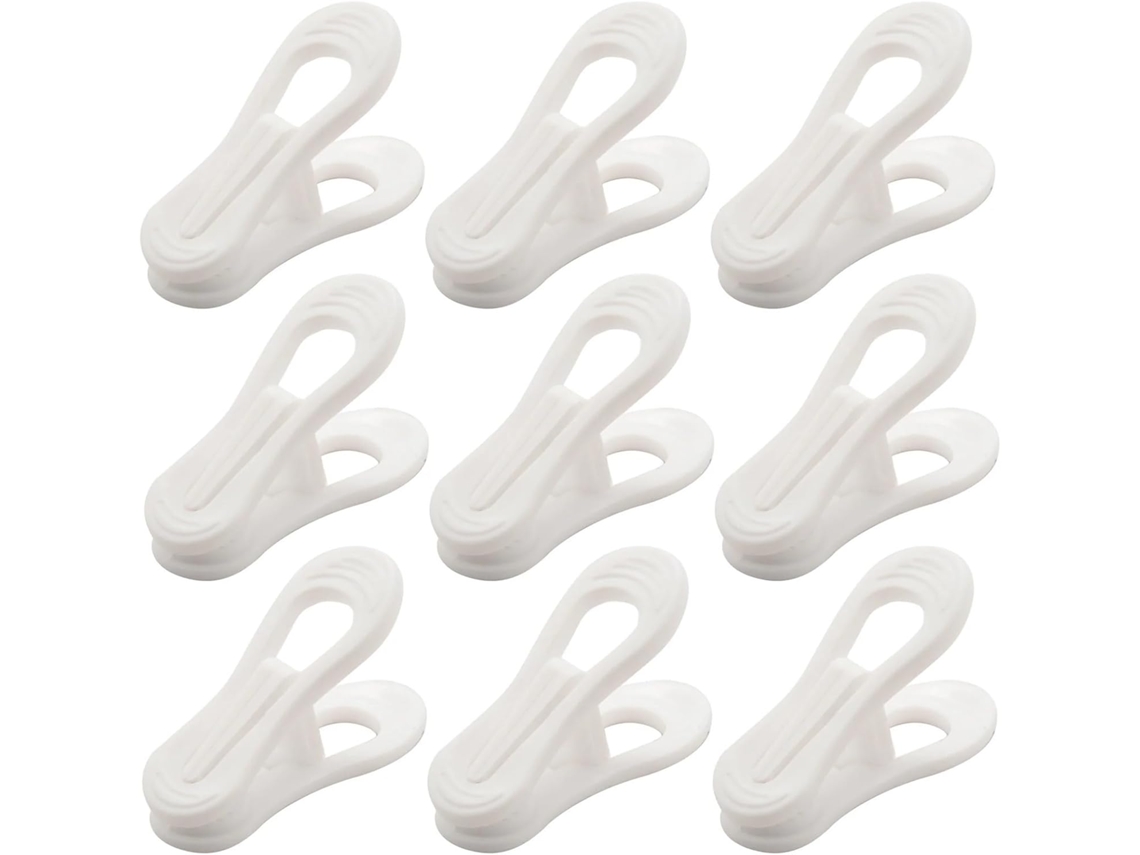Pregadores De Roupa Para Varal, Prendedores De Plástico Branco Para Pendurar Roupas