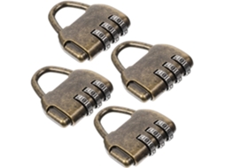 Conjunto De 4 Cadeados Antigos Liga Zinco Com Combinação, Estilo