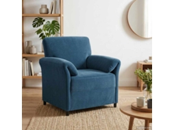 Vidaxl Sofá De 1 Lugar Azul 88 X 83 X 95 Cm Veludo