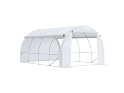 Estufa Lona 3,97x3,02x2m Uv Porta Lateral Branca VELTRIX