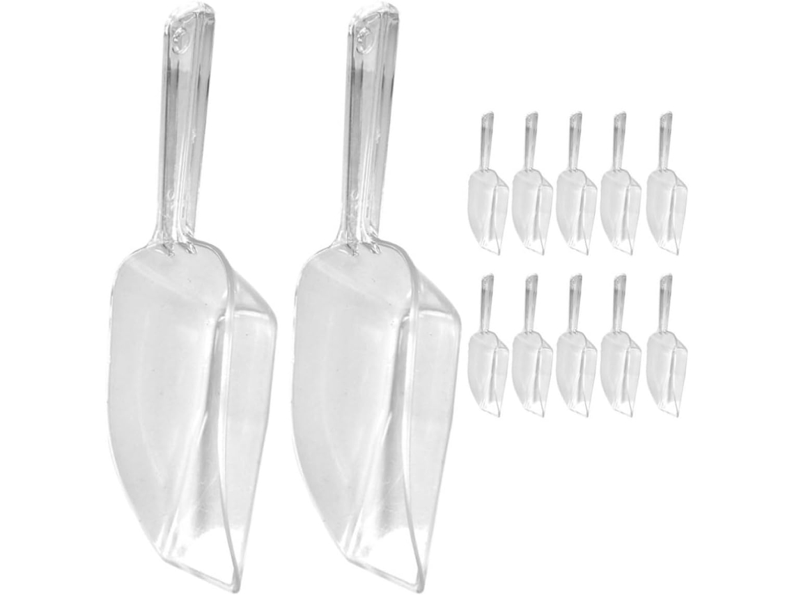 Conjunto De 12 Pás Gelo Plástico Transparente