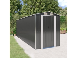 Vidaxl Abrigo De Jardim 192x606x223 Cm Aço Galvanizado Antracite